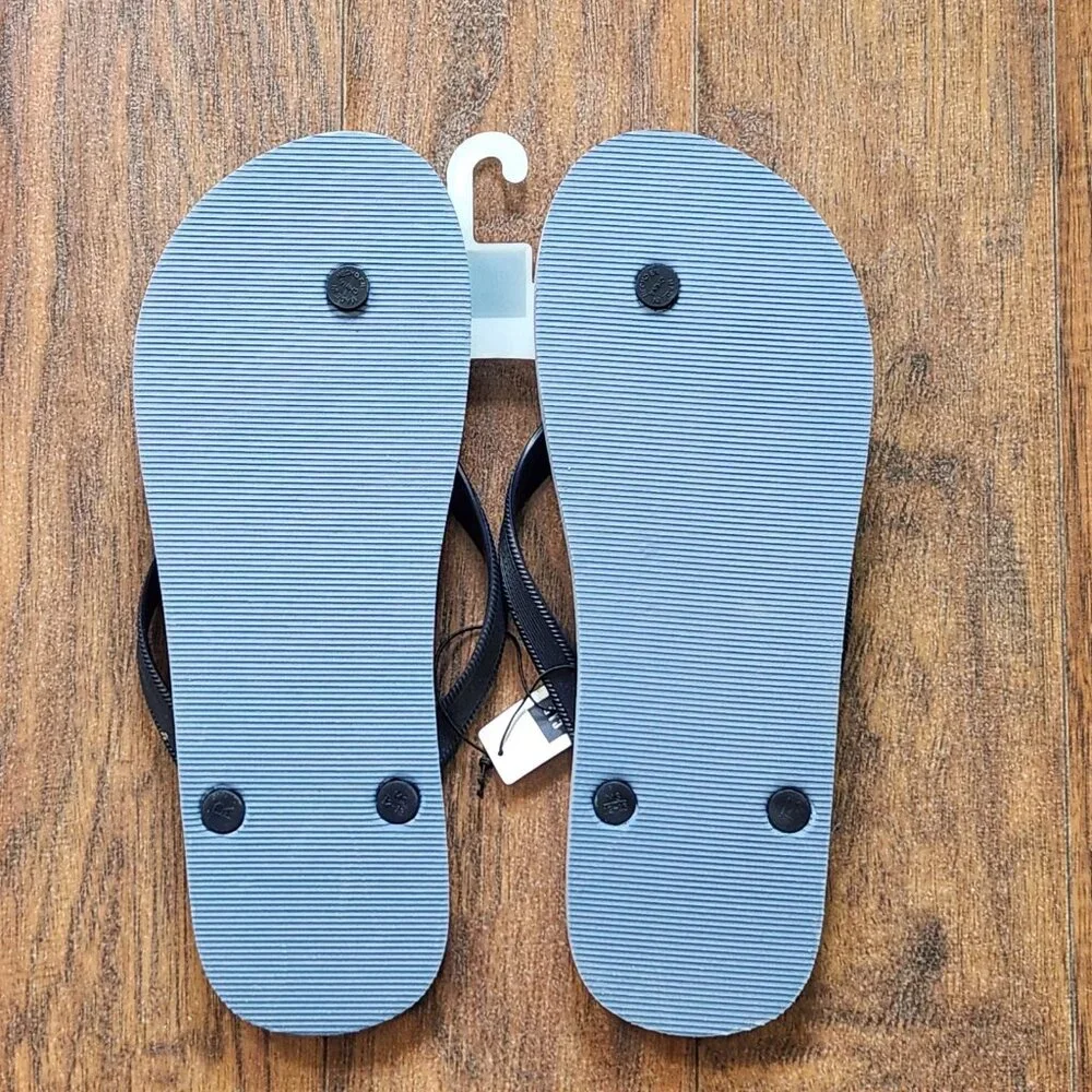 Gap Mens Thong Sandals Size 12 Blue Beach Shoes Rubber Flip Flops